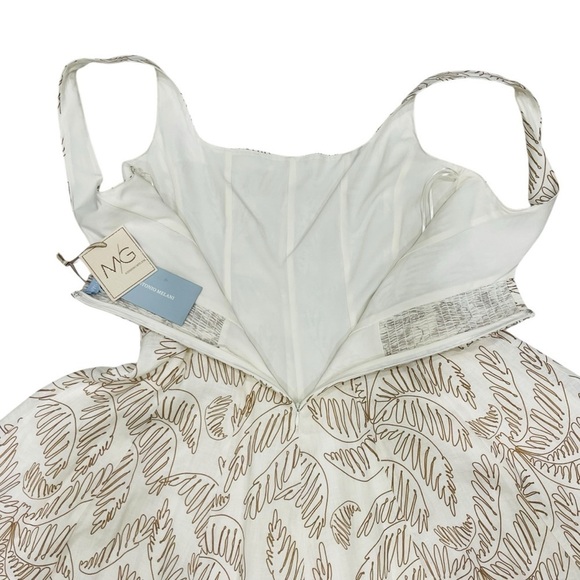 Antonio Melani x M.G. Style Nat Palm Drawing Print Linen Mini Dress NWT $199 - Picture 11 of 14